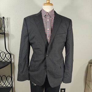 Joseph‎ Abboud Men's Sport Coat Blazer Two Button CH Gray Plaid Lanificio 42L